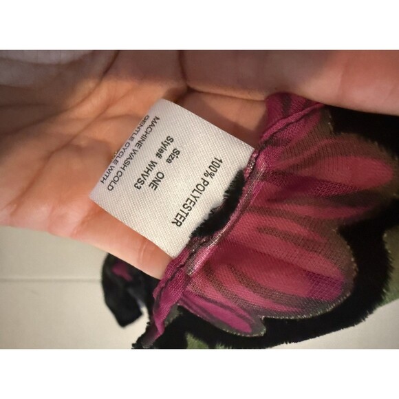 Woven Heart Floral Velvet Burnout Kimono Open Cardigan Boho Darkwear One Size - Picture 9 of 11